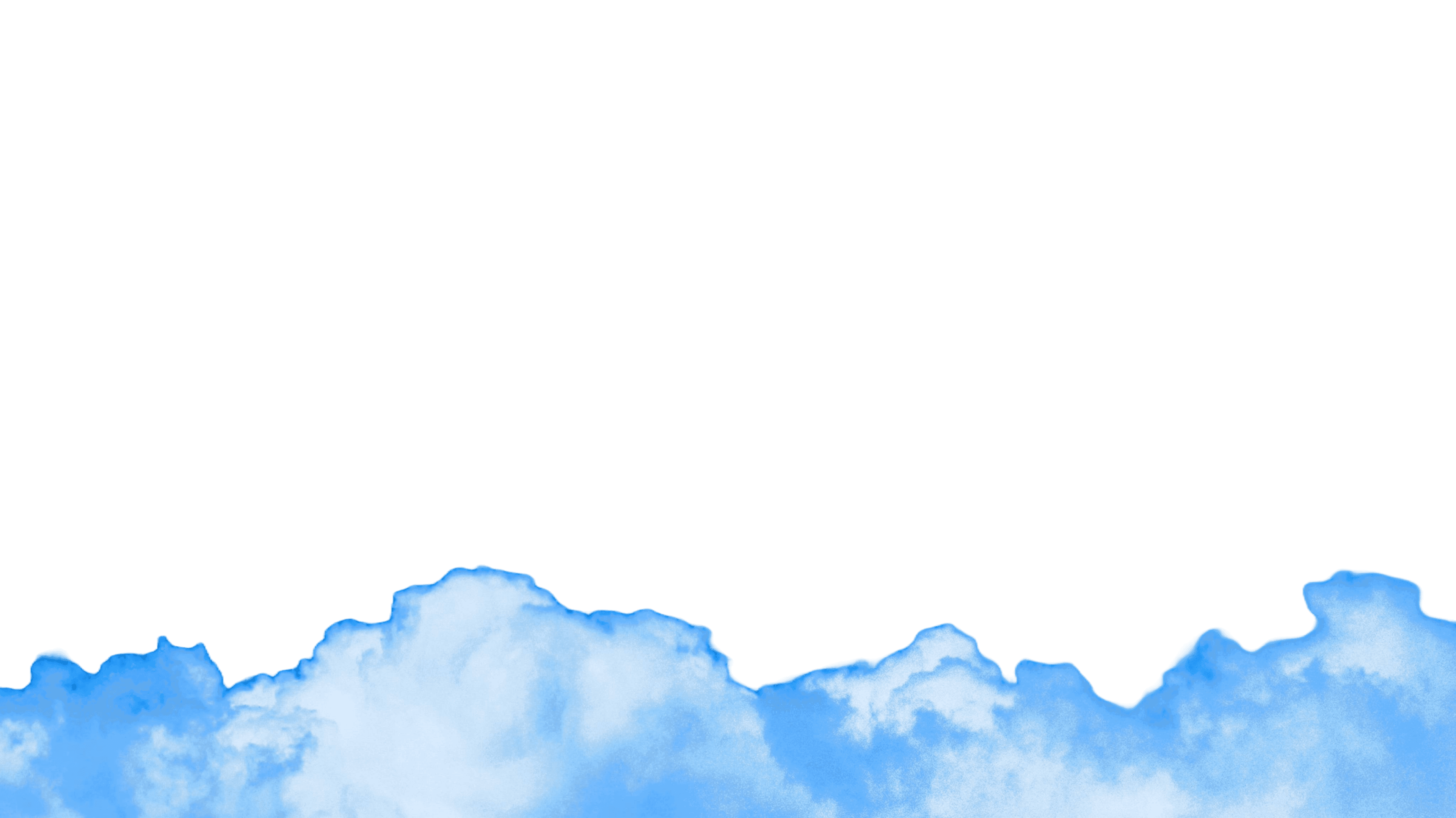 A bank of soft clouds against a vivid blue sky